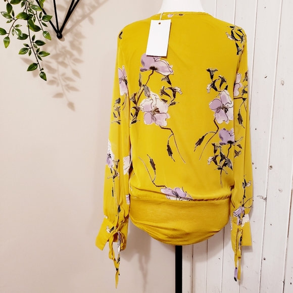 MOD REF | FLOWERED BLOUSE WITH BODYSUIT TIE - Picture 10 of 14